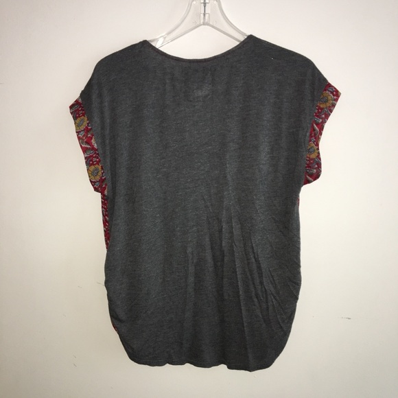 Anthropologie Tiny Floral Print Cap Sleeve Top - Picture 6 of 16